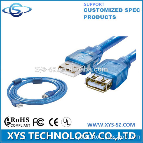 High Quality and Cheap Price transparent blue usb 2.0 cable